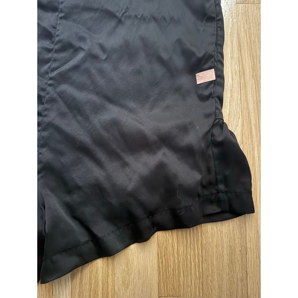 Lunya Washable Silk Romper in Immersed Black - Picture 7 of 10